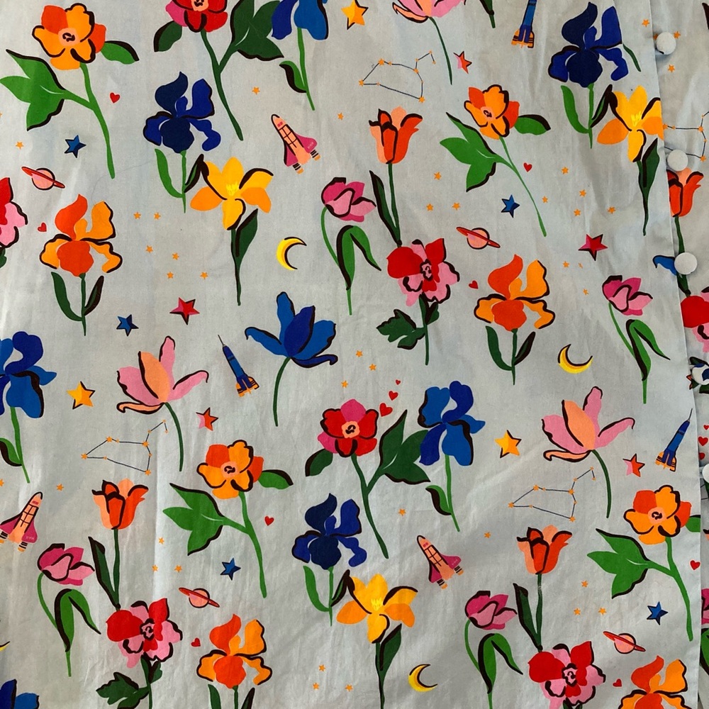 Hill House Floral Midi Dress - Blue and Red - Picture 5 of 13